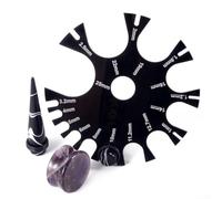 Medidor de grosor acrílico para medir diámetros de alambre y material de 1 mm a 25 mm, diseñado para uso de calibrador de esfera de precisión