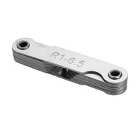 Medidor de Hilo de Herramienta de medición de Radio Set de Calibre Interno Externo de Acero Inoxidable Convexo Calibre cóncavo Calibre de Filete de Radio para Fabricantes de Matrices (R1-6,5 mm)
