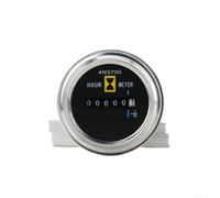 Medidor de horas de funcionamiento, temporizador de hierro y vidrio de 52 mm para excavadoras y cargadoras, acumula tiempo de ejecución del equipo para la programación de mantenimiento y liquidación