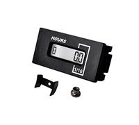 Medidor de horas LCD digital HonorMeet, voltios CA 85 V a 250 V, CC 60 V a 150 V, contador de horas para mantenimiento, trabajo en cortacésped, partidor de troncos, coche club (With Fixed Support)