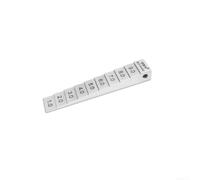 Medidor de hueco de cuña de acero al carbono para inspección de motores automotrices y construcción con escalas grabadas transparentes de 0,2 mm a 15 mm, herramienta de acabado plateado (1-10 mm)