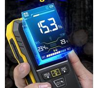 Medidor de humedad 4 en 1 WMT10 con tecnología inductiva para mediciones de madera y pared con ahorro de datos y alertas de alarma