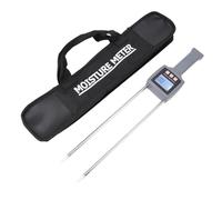 Medidor de Humedad de Algodón Portátil, Rango de Medición 5 a 40 Porciento, Pantalla LCD Digital con Sensor de Acero Inoxidable - Precisión Alta, Compensación Automática, Uso en