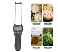 Medidor de humedad de grano Digital LCD, probador de humedad de grano con retroiluminación de sonda doble con instrucción de voz para frijoles, arroz, trigo, maíz