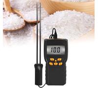 Medidor de humedad de granos, probador digital con sonda larga, pantalla LCD y compensación automática de temperatura para pruebas precisas de humedad de cereales
