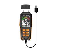 Medidor de humedad de madera con pantalla LCD, detector de humedad preciso para madera, leña, mampostería y materiales de construcción, compacto y ergonómico