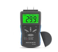 Medidor de humedad de madera, detector de humedad digital tipo clavija, materiales endurecidos, temperatura ambiente (℃/℉), con pantalla LCD retroiluminada Visualización precisa