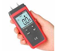 Medidor de humedad de madera manual, detector de humedad digital, sonda de acero inoxidable, precisión de medición: ± 2,0%, resolución: 0,5%, para madera, papel, cemento, pared de masilla, yeso