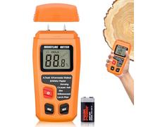 Medidor de Humedad de Madera, Medidor Humedad Pared Digital, Medidor Humedad de Madera, Detector de Humedad de Madera con Batería Y Pantalla LCD para Madera Pared Troncos Leña