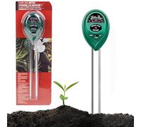 Medidor de Humedad de Suelo 3 en 1 Profesional - Analizador de PH y Nivel de Luz, Sensor de Humedad para Plantas de Interior y Exterior, Higrómetro Sin Pilas con Doble Sonda (26x6 cm, Verde)