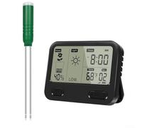 Medidor de humedad del suelo 4 en 1 digital temperatura de la planta inalámbrico 4 en 1 medidor de humedad de suelo vegetal con monitor de humedad de luz solar y pantalla LCD