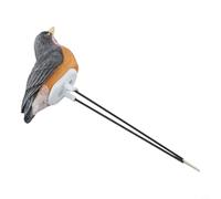 Medidor de humedad del suelo en forma de pájaro con alarma de riego automático, sensor óptico para plantas en maceta, bonsái y jardines interiores, higrómetro de resina de 18 x 9 cm (negro)