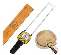 Medidor de Humedad del Suelo, medidor de Humedad de Grano de Mano para 14 Granos, con sonda Doble, Pantalla de retroiluminación LCD, Cuatro recordatorios de Voz