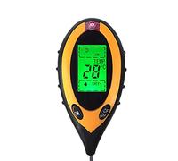 Medidor de humedad digital Digital 4 en 1 Méter de PH Suelo Temperatura Suelo Moisture Solar METER METER TESTER for PLANTAS DE JARDIN FLORES(Round)