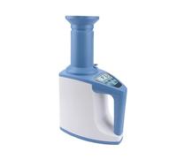 Medidor de humedad digital for cereales y semillas, con rango de medición del 3 al 35% y control por microcomputadora. Bajo error, alta sensibilidad