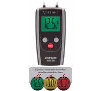 Valiant FIR421 Medidor digital de humedad para leña, madera y albañilería, color negro