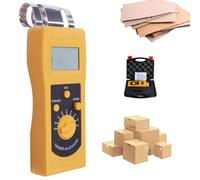Medidor de humedad for papel, alta precisión, rango de medición de humedad de 0 a 80%, profundidad de escaneo de 50 mm, pantalla LCD retroiluminada for papel, cartón y cartones.