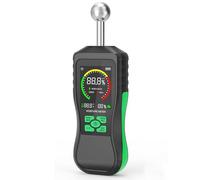 Medidor De Humedad Inductiva Esférica, Probador De Humedad Multifuncional, con 3 Sistema De Indicadores De Color, Alarma De Rango En Exceso, Calibración Automática, Madera, Papel, Pared