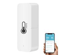 Medidor de humedad - Lector de temperatura de 1,97 x 0,79 x 3,15 pulgadas, sensor ABS preciso | El de control de aplicaciones de frecuencia inalámbrica inteligente maneja las utilidades