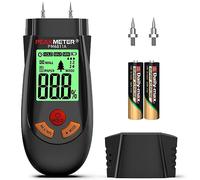 Medidor de Humedad, Medidor de Humedad con Batería y Pantalla LCD, Adecuado Para la Determinación Rápida del Contenido de Humedad de Madera en Bruto, Papel, Madera Contrachapada (Modelo básico)