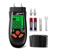 Medidor de Humedad, Medidor de Humedad con Batería y Pantalla LCD, Adecuado Para la Determinación Rápida del Contenido de Humedad de Madera en Bruto, Papel, Madera Contrachapada (Modelo actualizado)