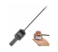 Medidor de humedad, Medidor de humedad de césped, comprobador de temperatura de humedad de césped de una sola varilla, con función de calibración, medición rápida