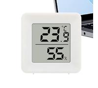 Medidor de humedad, medidor de temperatura de temperatura, 1,89 x 1,12 pulgadas con LCD Build, Digital Hydrometer Sensor, interior Clock with Mini Style, Battery Tool for Terrarium