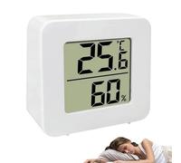 Medidor De Humedad - Medidor de Temperatura Interior - Pequeño Instrumento Electrónico con Pantalla LCD para Invernadero Casa Ático Aula Hogar Almacén Establo