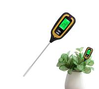 Medidor de humedad para plantas, herramienta de prueba de suelo 4 en 1, sensor de higrómetro de temperatura de pH de 12,48 x 2,32 pulgadas, lectura , pantalla LCD, herramienta de cultivo de