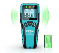 Medidor de Humedad sin Pin, Kiprim WM01 Medidor de Humedad de Madera con Batería y Pantalla LCD, 4 Modos de Construcción de Muros de Leña