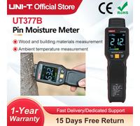 Medidor de humedad UNI-T UT377B Pin, probador de humedad de madera, medición de materiales de construcción y madera, Detector de humedad de madera, linterna LED UT377B