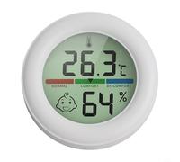 Medidor de humedad y termómetro para interiores para un monitoreo preciso del clima en el hogar (blanco)