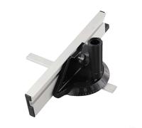 Medidor de inglete de aleación de aluminio para sierra de mesa, ajustable de -60° a 60° con riel compensado para cortar madera en sierras de cinta y mesas de enrutador, negro y gris