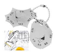 Medidor de Junta de Soldadura de Filete de Acero Inoxidable, Medidor de Dos Piezas con Longitud de Pierna, Profundidad de Garganta para Medición de Soldadura