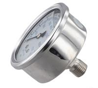 Medidor de lavado a presión de acero inoxidable 0-6000 PSI, relleno de glicerina para conexión rápida M14, para doble escala de hasta 10000 PSI, resistente a los golpes (0-10000 PSI)
