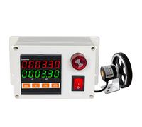 Medidor de Longitud Digital Contador de telémetro Digital, codificador rotatorio con Rueda rodante y zumbador, Rango de conteo de 0 a 999999, Contador de medidor de Longitud de Cable para ca