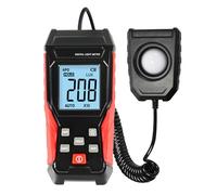 Medidor de Lux Digital Medidor de luz de iluminancia Portátil con Sensor Giratorio de 360 Grados, Rango de medición de 0~200.000 Probador de Luxómetro para Plantas, Faros, Hogar y Oficina