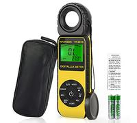 Medidor de Luz (0.1-400,000 Lux),INFURIDER YF-881D Luxómetro Digital Medidor de iluminación Iluminómetro con Temperatura Ambiente,Fotómetro para Fotografía LED de Cultivo de Plantas