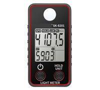 Medidor de luz Digital, Medidor De Luz Digital, Iluminancia Portátil, Lux Tester LCD 0,5-300000 FC, Luxómetro Bolsillo, Fotómetro para Cultivar Plantas,fácil de Llevar(Sk-8201)