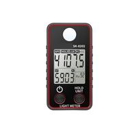 Medidor de luz Digital, Medidor De Luz Digital, Iluminancia Portátil, Lux Tester LCD 0,5-300000 FC, Luxómetro Bolsillo, Fotómetro para Cultivar Plantas,fácil de Llevar(Sk-8202)