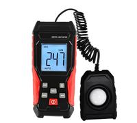 Medidor de luz Lux de precisión 200000LUX con amplio rango de medición, selección automática, lecturas máximas/mínimas, opciones LUX/FC, LCD retroiluminado, alerta de batería baja, herramienta de