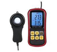 Medidor de luz, Medidor Digital anemómetro BT Medidor de fotómetro LCD Medidor de luz de luminómetro de iluminómetro de Mano con Modo de retención de Datos