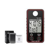 Medidor de luz, medidor iluminancia digital, comprobador lux portátil, LCD, 0,5-300.000 Lux/Fc, luxómetro bolsillo, fotómetro for cultivo plantas,Alta precisión(SK-8201)