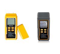 Medidor de madera LCD con 2 pines de sonda de prueba y temporizador de medición acuurada, probador de humedad para probador de humedad de madera al aire libre