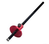 Medidor de marcado de carpintería con métricas y escalas, herramienta de diseño ajustable de aleación de aluminio para reparación de muebles y proyectos de madera, 27 x 8 x 6 cm, negro