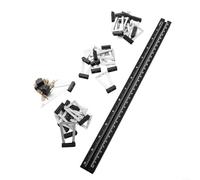 Medidor de marcado de cola de milano ajustable con 6 proporciones para carpintería, regla de aleación de aluminio de 350 mm, para diseño de carpintería y carpintería