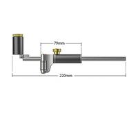Medidor de marcado de madera Guía de trazador de borde curvo recto deslizante de precisión Herramienta de carpintero para carpintería Aleación de aluminio Acero inoxidable Latón