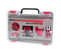 Medidor de marcado de rueda ajustable con escalas paralelas, regla de trazador de aleación de aluminio para carpintería, guía de rodillo en Y para líneas rectas y de contorno