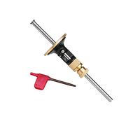 Medidor de marcado de rueda con llave T15, kit de medidor de marcado de rueda ligero de 0,2 mm, cortador de micro ajustador para carpintería (negro+dorado, tamaño: 21,5 x 5,8 cm)