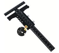 Medidor de marcado en forma de T para carpintería con tornillo de latón de afinación, rango de medición de 0-210 mm, construcción de aleación de aluminio en opciones verde/rojo/negro (5)